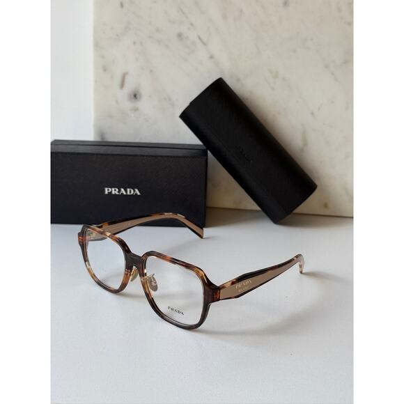 NEW Prada PR B07VD Havana Brown Powder Eyeglasses Frames - Picture 3 of 7